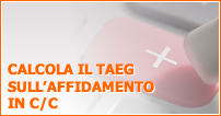 Calcola il TAEG sull'affidamento in C/C